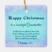 Grandmoeder Ceramic Ornam, op afstand Happy Kerstm Keramisch Ornament (Voorkant)