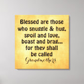Grandmoeder Quote Canvas Afdruk (Voorkant)