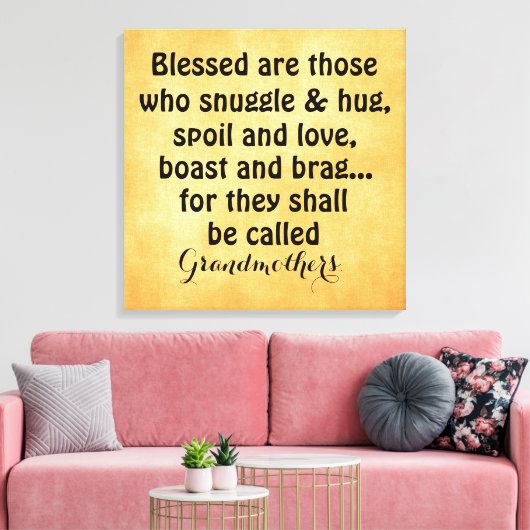 Grandmoeder Quote Canvas Afdruk (Insitu (Woonkamer))