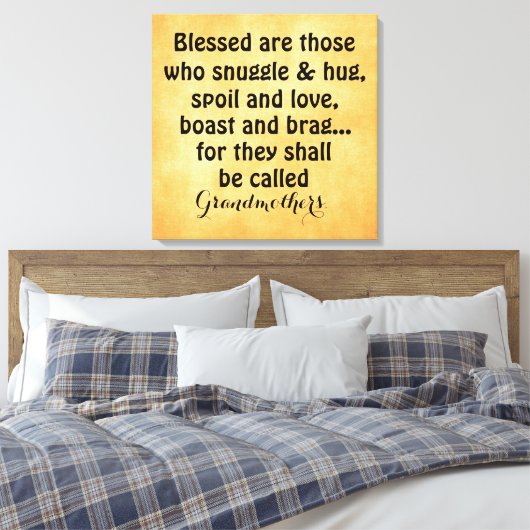Grandmoeder Quote Canvas Afdruk (Insitu (Slaapkamer))
