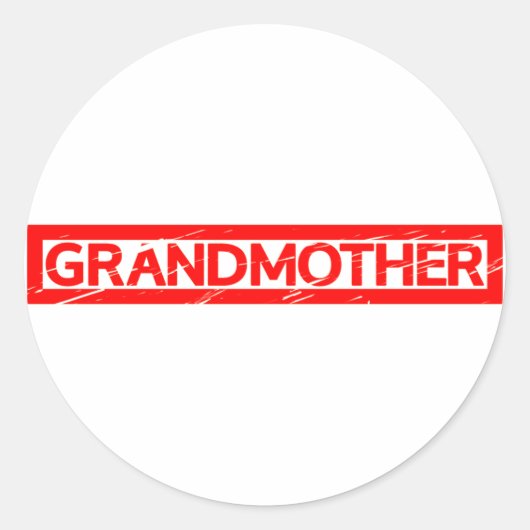 Grandmoeder Stamp Ronde Sticker (Voorkant)