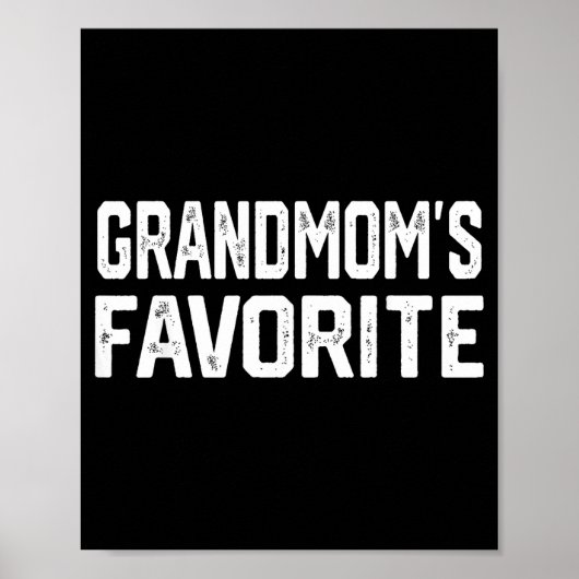 Grandmom’s Favorite Funny Grandparent Granhild Vin Poster (Voorkant)