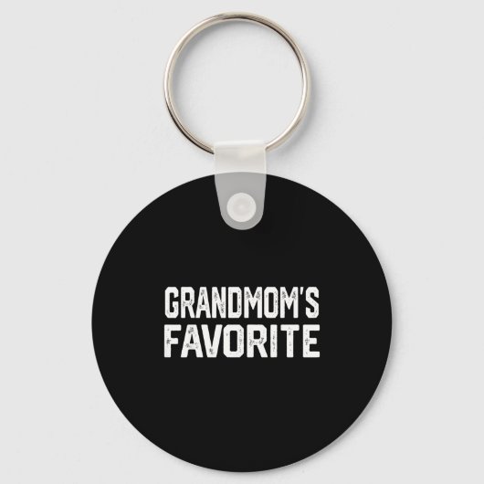 Grandmom’s Favorite Funny Grandparent Granhild Vin Sleutelhanger (Voorkant)