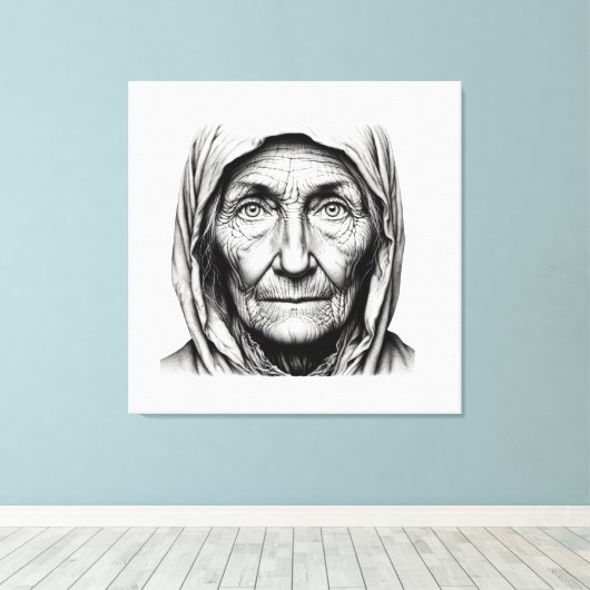 GRANDMOTHER CANVAS AFDRUK (Insitu (Houten vloer))