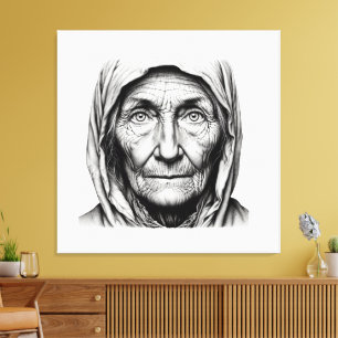 GRANDMOTHER CANVAS AFDRUK