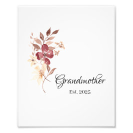 Grandmother Est. Year Foto Afdruk