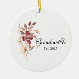 Grandmother Est. Year Keramisch Ornament