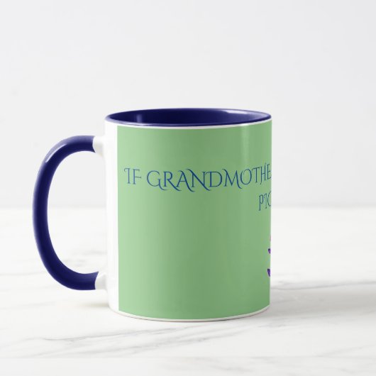 GRANDMOTHER FLOWERED personalized mug. Mok (Links)