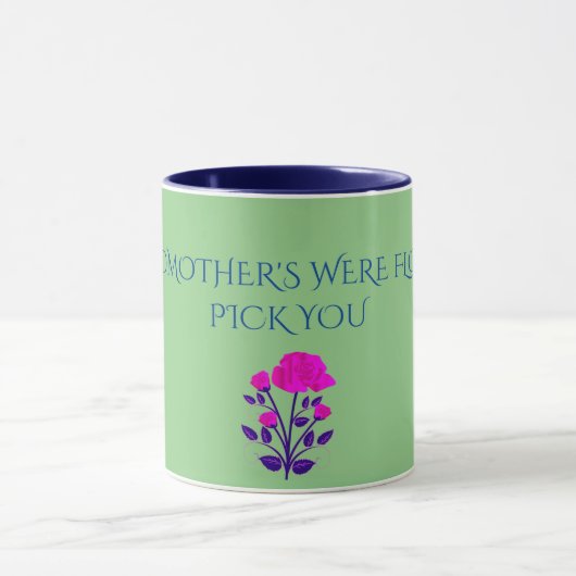 GRANDMOTHER FLOWERED personalized mug. Mok (Midden)