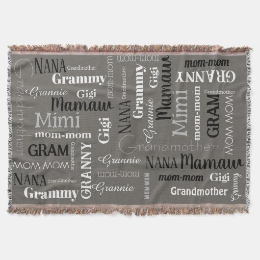 GRANDMOTHER MOM Moederdag Cadeau Throw Blanket Deken (Voorkant)