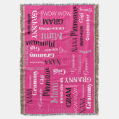 GRANDMOTHER MOM Moederdag Cadeau Throw Blanket Deken (Voorkant Verticaal)