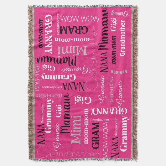 GRANDMOTHER MOM Moederdag Cadeau Throw Blanket Deken (Voorkant Verticaal)