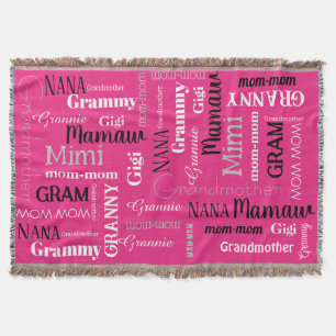 GRANDMOTHER MOM Moederdag Cadeau Throw Blanket Deken