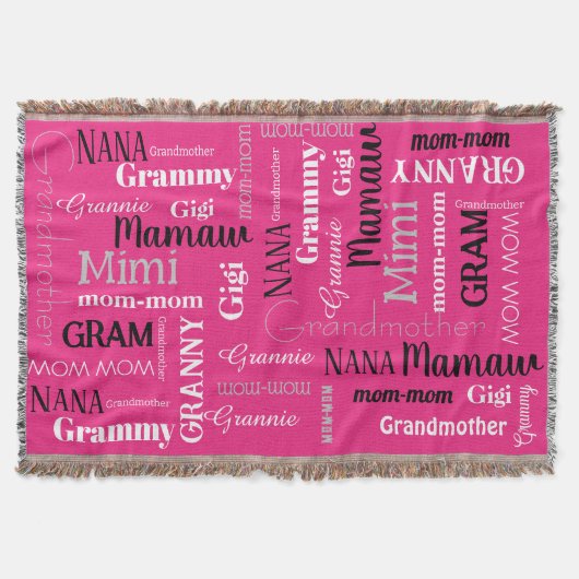 GRANDMOTHER MOM Moederdag Cadeau Throw Blanket Deken (Voorkant)