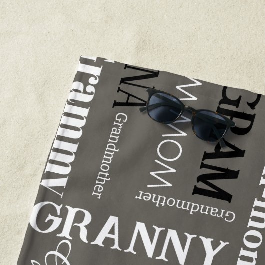 GRANDMOTHER MOM Moederdag Cadeau Throw Blanket Strandlaken (In situ)