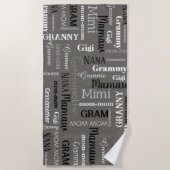 GRANDMOTHER MOM Moederdag Cadeau Throw Blanket Strandlaken (Voorkant)