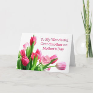 Grandmother Mother's Day Tulips Kaart