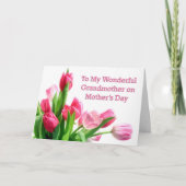 Grandmother Mother's Day Tulips Kaart (Voorkant)