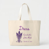 GRANDMOTHER of ANY Wedding Role PEACOCK Grote Tote Bag (Voorkant)