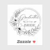 grandmother of bride sticker (Vel)