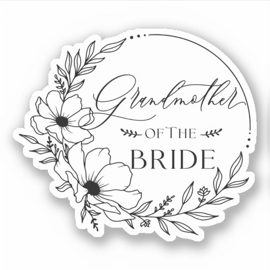 grandmother of bride sticker (Voorkant)