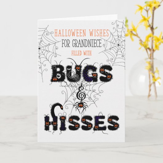 Grandniece Bugs and Hisses Halloween Kaart (Gele Bloem)
