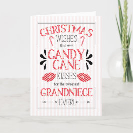 Grandniece Candy Cane Kisses Kerstwijn Feestdagen Kaart