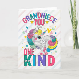 Grandniece Rainbow Unicorn Valentijnsdag Feestdagen Kaart
