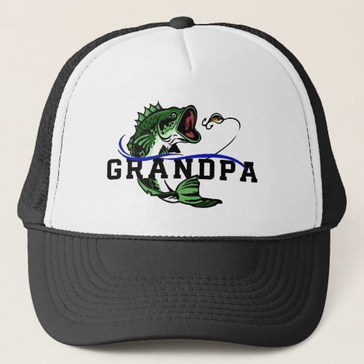 Grandpa Bass Fishing Keep'n it Reel Trucker Pet (Voorkant)