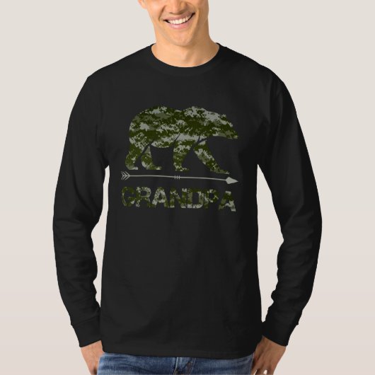 Grandpa Bear Camouflauge Father s Day T-shirt (Voorkant)