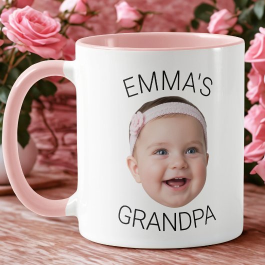 Grandpa Birthday Baby Face Custom Mug Mok