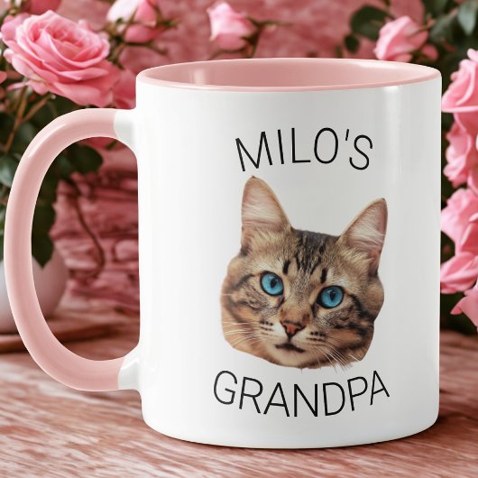 Grandpa Birthday Custom Cat Face Mug Mok