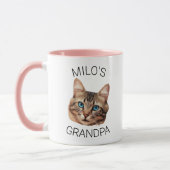 Grandpa Birthday Custom Cat Face Mug Mok (Links)