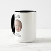 Grandpa Birthday Gift – Custom Baby Face Mug Mok (Voorkant links)
