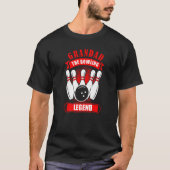 Grandpa Bowler Ten Pin Grandad Legend Bowling Prem T-shirt (Voorkant)