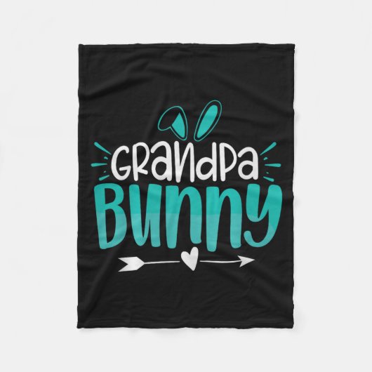 Grandpa Bunny Premium Tri-blend  Fleece Deken (Voorkant)