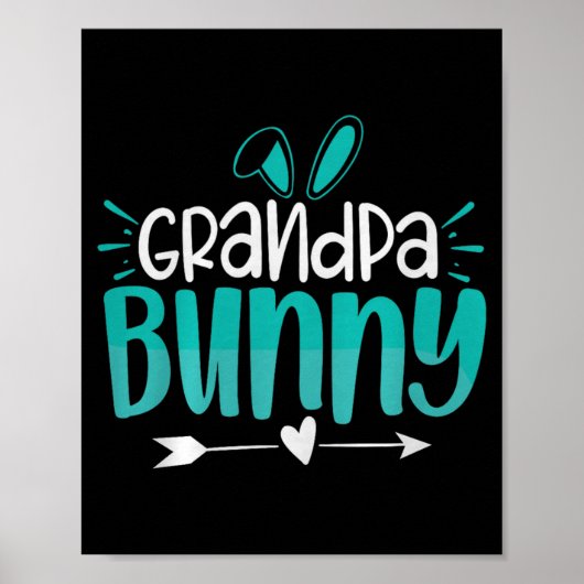 Grandpa Bunny Premium Tri-blend  Poster (Voorkant)