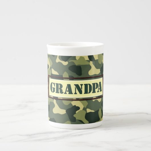 Grandpa Camo Porselein Kop (Voorkant)