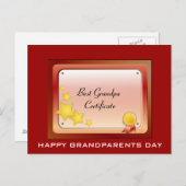 Grandpa_Certificate-Briefkaart (personaliseren) Briefkaart (Voorkant / Achterkant)