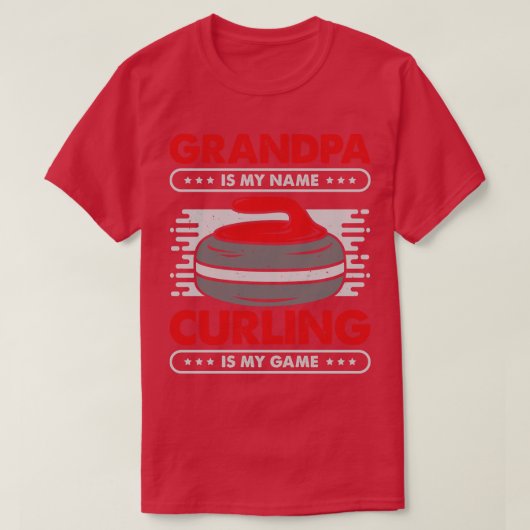Grandpa Cft met Curling Player T-shirt (Design voorkant)