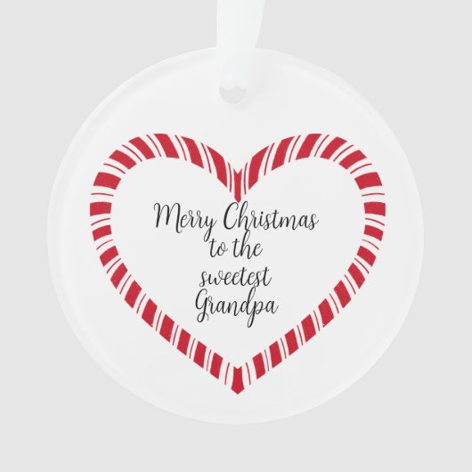 Grandpa Christmas Tree Sweetest  Ornament (voorkant)