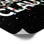 Grandpa Claus Christmas Lights Pajama Family Match Poster (Hoek)