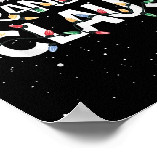 Grandpa Claus Christmas Lights Pajama Family Match Poster (Hoek)