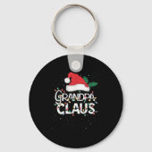 Grandpa Claus Christmas Lights Pajama Family Match Sleutelhanger (Voorkant)