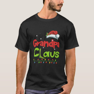 Grandpa Claus Funny Family Santa Pajamas Kerstmis T-shirt