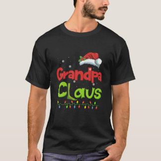 Grandpa Claus Funny Family Santa Pajamas Kerstmis T-shirt
