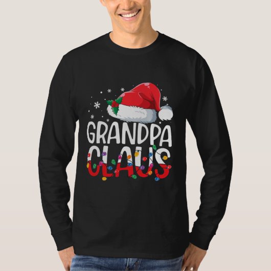 Grandpa Claus Kerstpyjama Matching Family T-shirt (Voorkant)