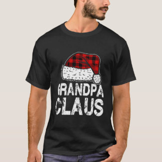 Grandpa Claus Santa Hat Red Buffalo Pset Christma T-shirt