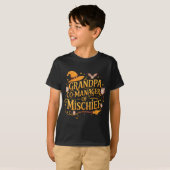 Grandpa Co-manager Of Mischief Birthday Family Mat T-shirt (Voorkant volledig)
