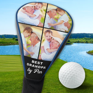 GRANDPA Custom 4 Photo Collage Schattigee Golfer D Golfheadcover
